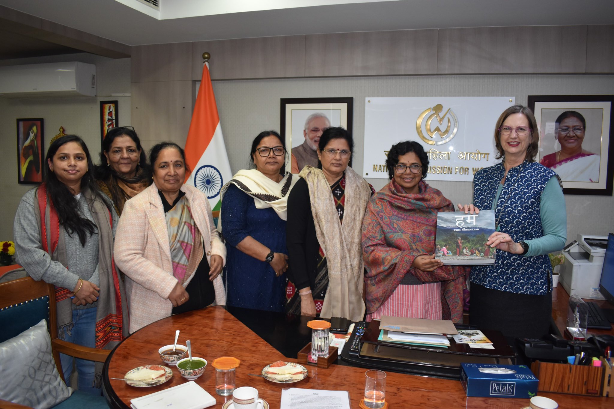 Ms Susan Ferguson Country Representative at UN Women India along with the UN Women India Delegation met with Honble Chairperson Smt Vijaya Rahatkar at the NCW Office